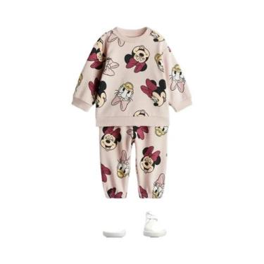 Imagem de Conjunto De Moletom Infantil Minnie Mickey De Manga Longa Para Primave