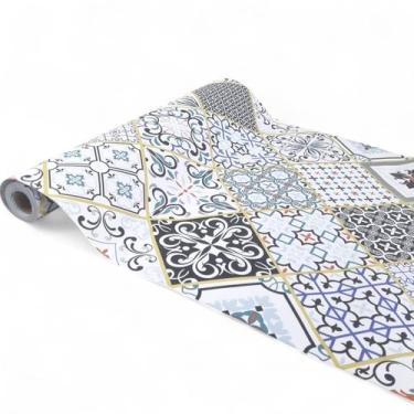 Imagem de Papel de Parede 5 Metros Autoadesivo Ladrilho Preto Realista - MultiA