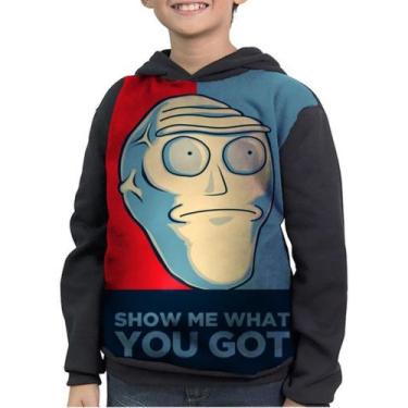 Imagem de Moletom Infantil Mostre-me O Que Tem Rick And Morty - smoke, Preto, 4