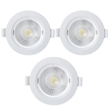 Imagem de Kit 3 Spot Embutir Taschibra Alltop Redondo Led 7W 4000K