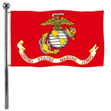 Imagem de Bandeira Jayus bordada do Corpo de Fuzileiros Navais dos EUA 90x150cm 