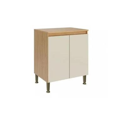 Imagem de Balcão De Cozinha C- Tampo Rebeca C- 2 Portas 80cm -off White - Movelbento