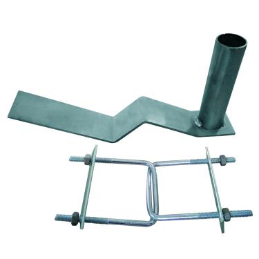 Imagem de Suporte Antena 313-AF Telha Francesa Tubo 3/ 4 com Suporte Prata Cromo