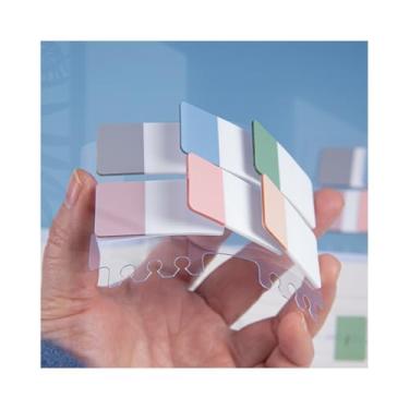 Imagem de 120 peças de abas adesivas fluorescentes - 6 marcadores de página codificados por cores para livros e cadernos, etiquetas de pasta de arquivos, suprimentos para professores, organizador de guias de