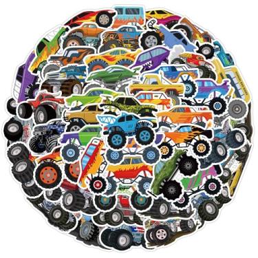 Imagem de 50 adesivos de caminhão, decalques de vinil para laptops, adesivos de caminhão para decoração de garrafas de água, para-choques, bagagem de computador, diário, capacete de guitarra