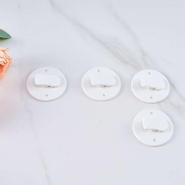 Imagem de 4 clipes de plástico para cortina de chuveiro