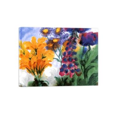 Imagem de Pôster e impressões em tela de flores vintage - reprodução de pintura de arte de parede famosa - Flores 4 imagens prontas para pendurar tela emoldurada 30x40cm12x16in