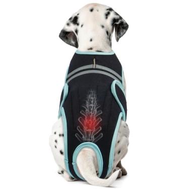 Imagem de LETSQK Suporte para as costas para cães, colete pós-operatório respirável, recuperação cirúrgica e reabilitação, suporte da coluna e alívio da dor, suporte para as costas de animais de estimação para
