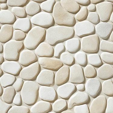 Imagem de HOMETITUTE 20 peças de adesivos de azulejo com aparência de pedra de seixo, descasque e cole azulejos decorativos, à prova d'água, removível, adesivos, azulejos, decalques de backsplash para cozinha