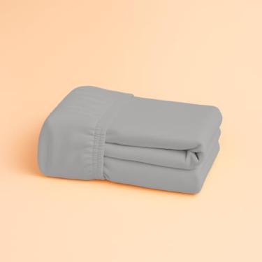 Imagem de Lençol Avulso Com Elástico Toque Macio Micro Percal Arte Cazza Azul Solteiro