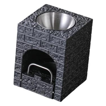 Imagem de IEUDNS Queimador de Óleos Essenciais com Suporte para Vela Tealight, Difusor de Óleos Aromáticos, Aquecedor de para ou Escritório, Tigela Preta E Prateada