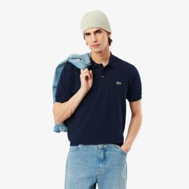 Imagem de Camisa Polo L.12.12 Light Piqué Ajuste Clássico - LACOSTE, Azul marinh
