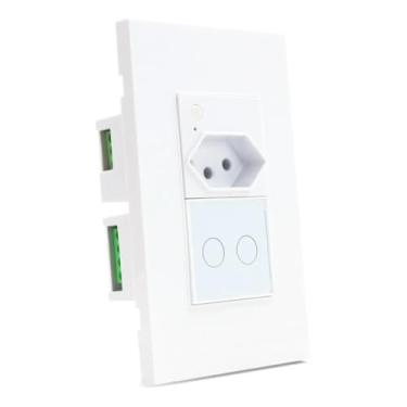 Imagem de Interruptor Inteligente Touch Tomada Com Interruptor 2 CH Compatível Alexa Google Home Jwcom SU-M31BS