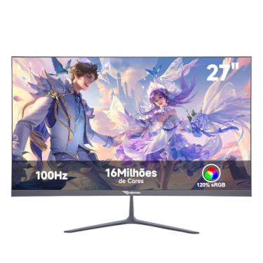 Imagem de Monitor 27 Polegadas 100Hz com Painel VA - Experiência Visual Imersiva para PC, Contraste 3000:1, Cores 120% sRGB, Tela Anti-Reflexo, Compatibilidade VESA, Ideal para Trabalho e Entretenimento