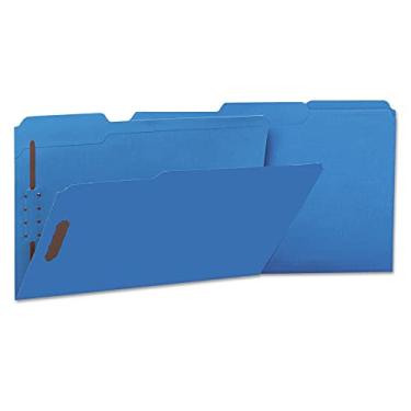 Imagem de Pastas superiores reforçadas Universal 13525 Deluxe, 2 fixadores, aba 1/3, ofício, azul (caixa com 50)