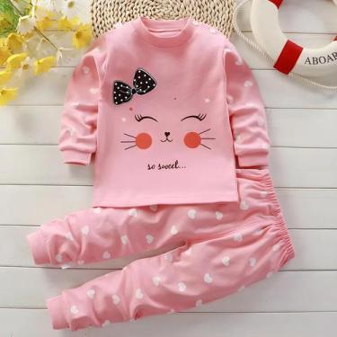 Imagem de Conjunto de Pijamas de Manga Longa para Crianças - Outono/Inverno - Me