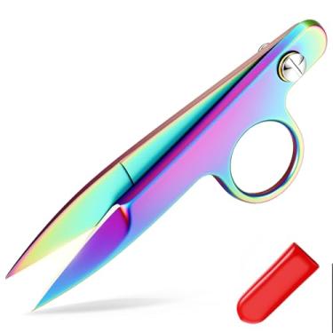 Imagem de Lanties Mini tesoura de costura modernizada de tecido, tesoura de alfaiate premium minúscula com capa protetora de aço inoxidável para cortar roupas, linha de pesca, fio de tecido, suprimentos de