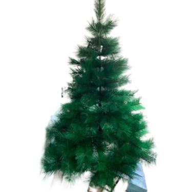 Imagem de Árvore De Natal Pinheiro Luxo Com Altura 1,20m Verde - Galhos Densos com Base Metálica Estável para Decoração Residencial e Comercial(Verde)