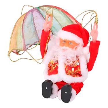 Imagem de Enfeite Papai Noel Paraquedista Natalino – Decoração Criativa com Movimento para Árvore, Sala e Vitrines – 60cm, Cor Vermelha