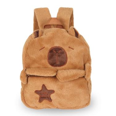 Imagem de Mochila Costas Pelúcia Capivara Meninas Escolar Passeio