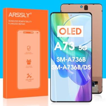 Imagem de ARSSLY Substituição De Tela Oled Para Samsung Galaxy A73 5G, Display Lcd A736 Sm-A736B A736B/Ds, Conjunto Digitalizador E Touchscreen Com Kit Reparo (Preto, 6,7")