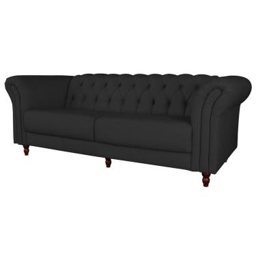 Imagem de Sofá 3 Lugares Bérgamo 240cm Couro Preto