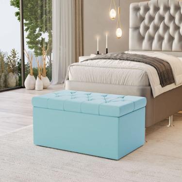 Imagem de Calçadeira Baú Sagitarius Para Cama de Solteiro 90cm no Tecido Courino - Agilidade e Elegância Aradecor