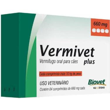 Imagem de Combo 2 unidades Vermivet Plus 10 kg - 4 comprimidos - Biovet