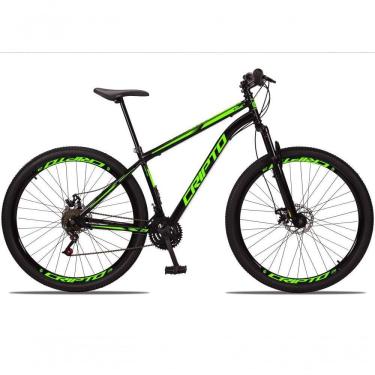 Imagem de Bicicleta Aro 29 Aço Carbono 21V Cripto Freios À Disco Quadro 17 Preto Verde