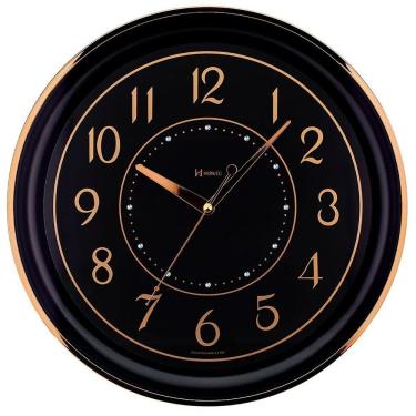 Imagem de Relógio De Parede Herweg Dourado E Preto 6826 Único