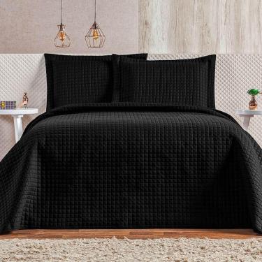 Imagem de Cobre Leito Queen Plata Percal 200 Fios 3 Peças Preto