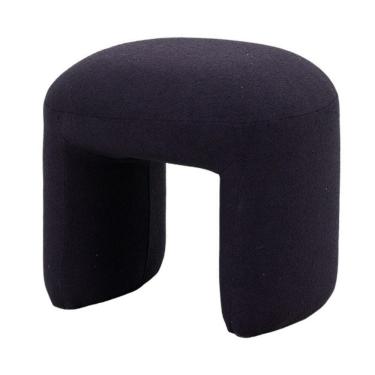 Imagem de Puff Refúgio Rivatti 47 Cm (altura) Estofado Em Bouclê Azul Noite