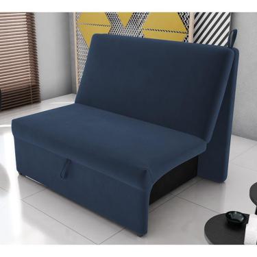 Imagem de Sofá Cama Para Descanso Alice Suede Azul