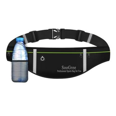 Imagem de Pochete fina para corrida masculina e feminina, pochete com zíper à prova d'água, suporte de telefone refletivo ultraleve, bolsa de cinto de treino para corrida, caminhada, ciclismo, acampamento