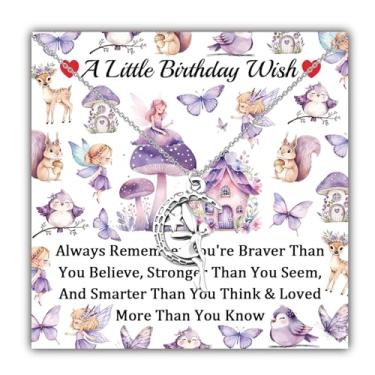 Imagem de WUSUANED Colar Fairy Wish, joias de fadas, presente de conto de fadas, presente de festa de aniversário de princesa para mulheres, Large, Cobre, Sem Pedra Preciosa