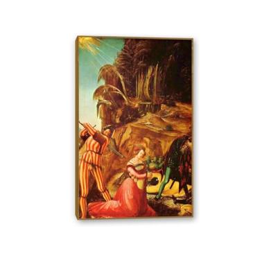 Imagem de Pôster de parede Albrecht Altdorfer decapitação de Santa Catarina Giclee impressões em tela Albrecht Altdorfer decoração de parede para sala de estar quarto banheiro decoração de casa 50 x 80 cm (20 x