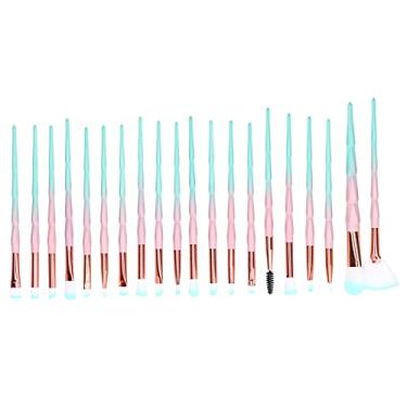 Imagem de Conjunto de escova cosmética portátil, cabelo macio, sombra, pó solto, ferramenta de pincel de maquiagem para artistas profissionais, iniciantes, 20 peças