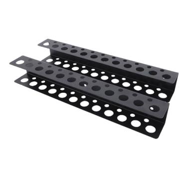 Imagem de Luocute 2pcs Organizadores de Chave de Fenda, Suporte de Ferramenta de Metal Montado na Parede Com 23 Slots para Chaves de Fenda, Alicates, Cinzéis, para Oficina de Garagem, Carrinho de