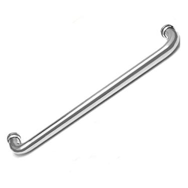 Imagem de STXYANGV Puxador de porta de chuveiro empurrar e puxar maçanetas de porta externas internas de vidro de aço inoxidável puxadores de porta de banheiro barra de apoio (tamanho: 400 mm)