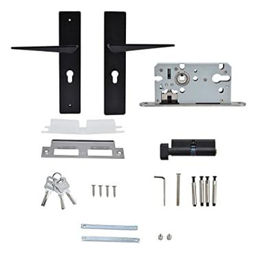 Imagem de Alavanca de porta, maçaneta de liga de zinco para fechadura de porta para banheiro