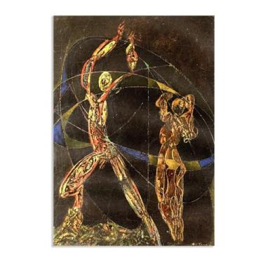 Imagem de Pôster Max Ernst Dançarinos sob o céu estrelado Reproduções de pinturas famosas Surrealismo Arte de parede Tela Max Ernst Decoração de parede para presentes de sala de estar 55 x 40 cm (22 x 16