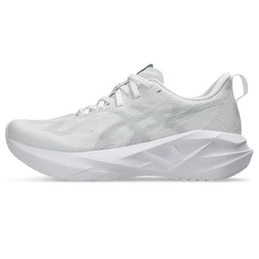 Imagem de ASICS Tênis de corrida feminino NOVABLAST 5, Branco/cinza Piedmont, 40