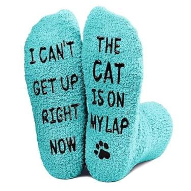 Imagem de Meias femininas divertidas para mãe de gato, presentes para amantes e donos de cães, meias de aniversário de Natal para amantes de animais de estimação (1 par)