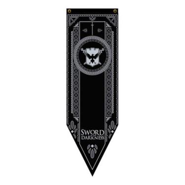 Imagem de Bandeira Flâmula Decorativa Game Of Thrones Casa Night's Wat - TENDA M