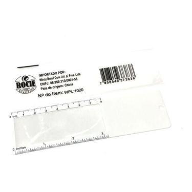 Imagem de Régua Transparente Mole 8cm Com Lente De Aumento Marca - oem