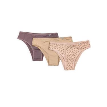 Imagem de Kit/3 Calcinha Biquíni DelRio 51509 Feminina Basic Microfibra T. P/GG,