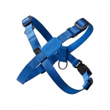 Imagem de Coleira Peitoral Ajustável em X para Cães Azul Marinho - P