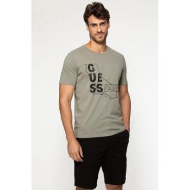 Imagem de Camiseta Guess Mapa Califórnia 1981 Verde-Masculino