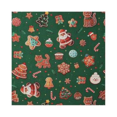 Imagem de Tecido Com Estampa Natalina De Desenho Animado, 1 Peça - 50/100/200/500x150cm, Largura Fixa De 150cm | Ideal Para Toalhas De Mesa, Cortinas, Costura E Decoração De Natal(Style 6,200x150cm)