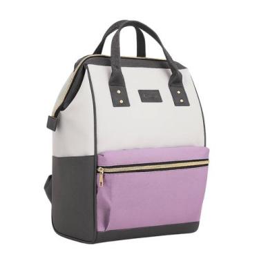 Imagem de Mochila Bolsa Feminina Lilás Yins YS29148 Versátil e Moderna